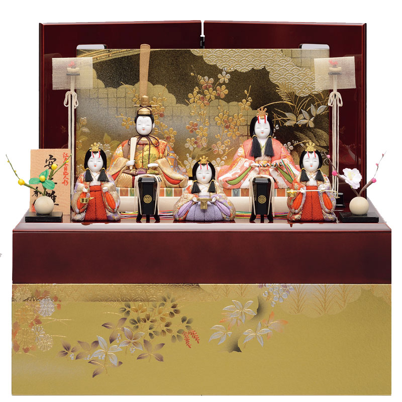 再再販 雛人形 一秀 コンパクト 木目込み 五人飾り ｉ 18 かわいい 同時購入にて木札１円対象商品 残りわずか Www Faan Gov Ng