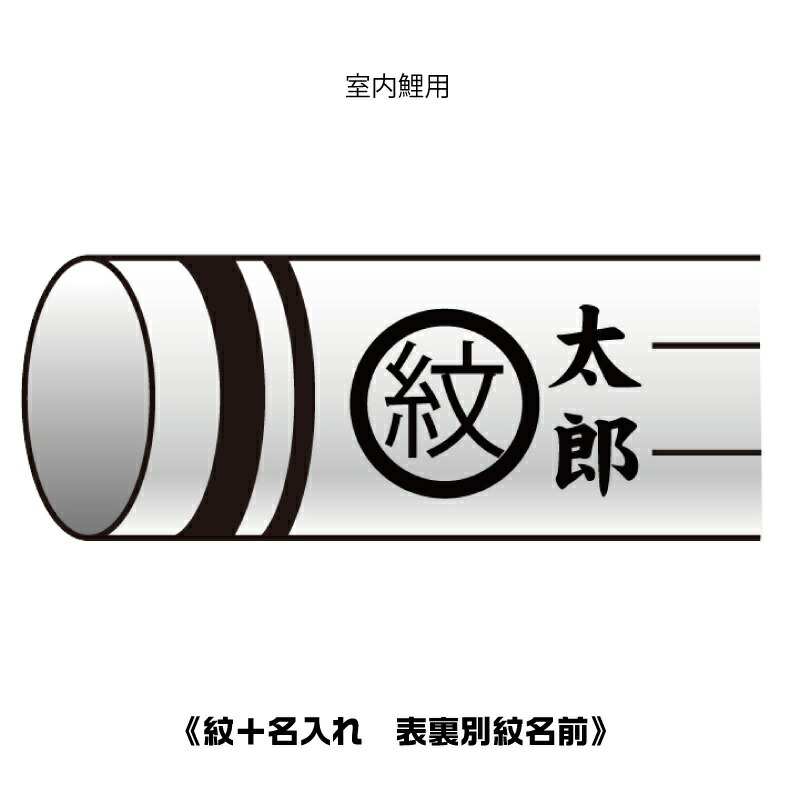 錦鯉 鯉のぼり 0.7m吹き流し・室内鯉のぼり用 名入れ+家紋入れ 室内鯉飾り用 吹流し加工代 ※名入れ・家紋の加工ページになります。 ワタナベ鯉のぼり