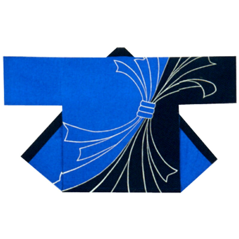 【半纏・法被】祭・舞踊袢天 熨斗 青/黒 B9231【祝賀会備品/祭備品/祝賀会/儀式用小物】【はっぴ・はんてん・半被・袢纏】