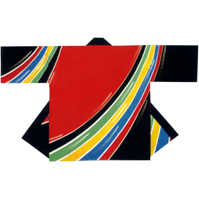 【半纏・法被】祭・舞踊袢天 赤/黒 四色 B9338【祝賀会備品/祭備品/祝賀会/儀式用小物】【はっぴ・はんてん・半被・袢纏】