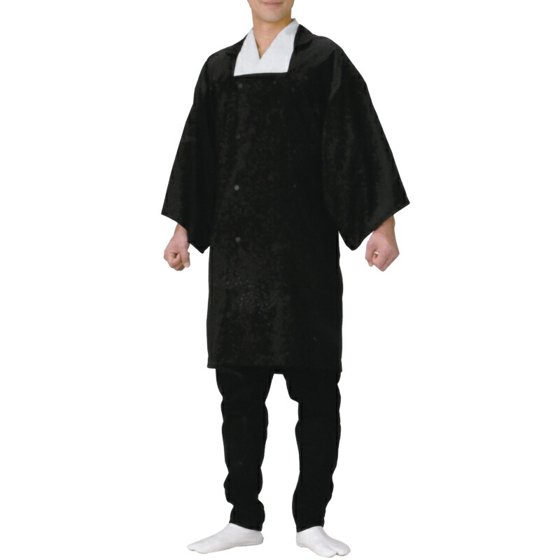 袢天厚地の外套 ポリエステル100％ 撥水産業黒 B565【祝賀会備品/祭備品/祝賀会/儀式用小物】【はっぴ・はんてん・半被・袢纏】