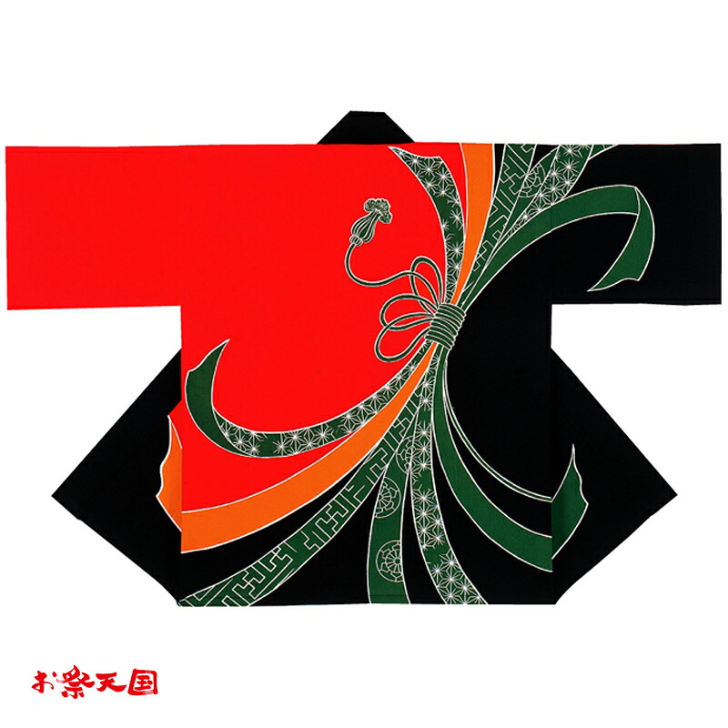 祭袢天 熨斗目柄 化学反応染 C60387【祝賀会備品/祭備品/祝賀会/儀式用小物】【はっぴ・はんてん・半被・袢纏】