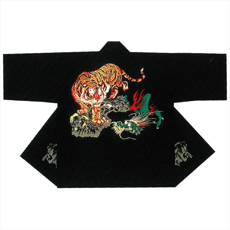 【お儀式用・法被・はんてん】 祭・舞踊袢天 虎 龍 金銀箔付き添い人 【祝賀会備品/祭備品/祝賀会/儀式用小物】【はっぴ・はんてん・半被・袢纏】(2020820)B9413