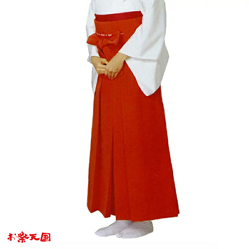 【お祭り用品】【女性用】神官袴 あんどん仕立 赤 S-L C66043 【お祭用品/祭用品/お祭り】｜森景（もりけい）