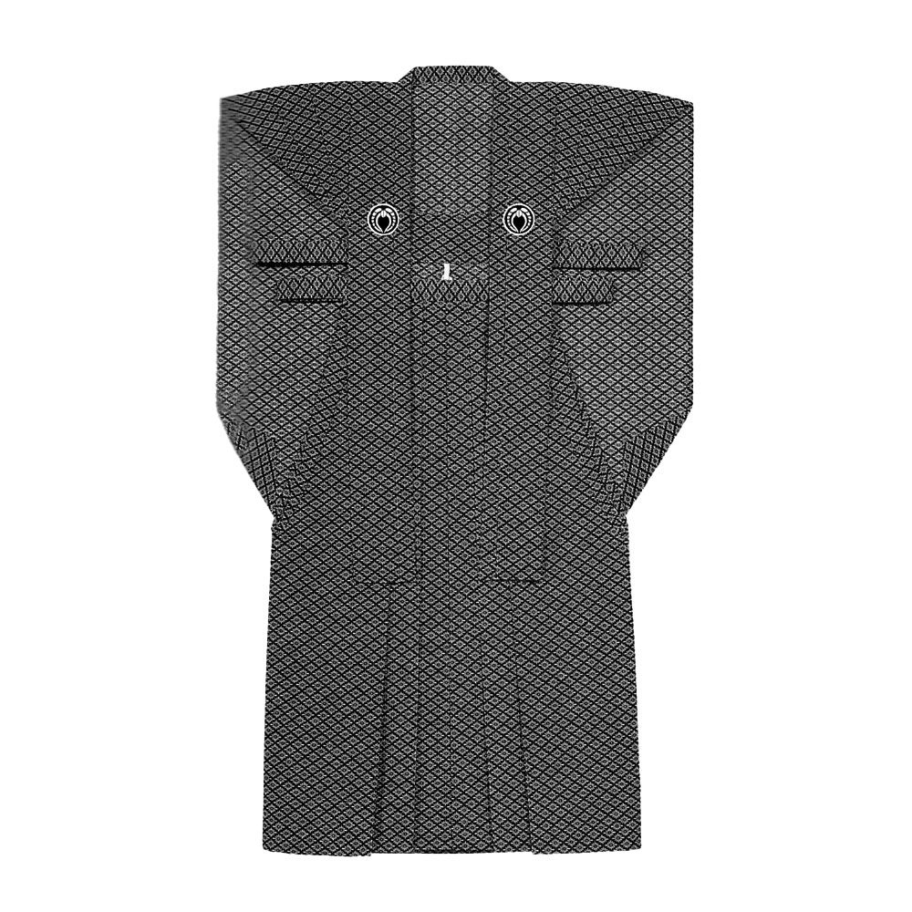【お祭り用品・衣装】裃 かみしも M・L 石持 菊菱柄 染 C65415 【お祭用品/祭用品/お祭り】｜森景（もりけい）