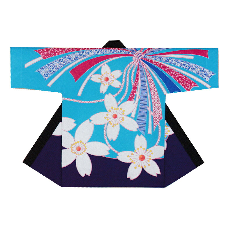 袢天 青 のしめ(熨斗)/桜 メーカー在庫限り B9046【お祭用品/祭用品/お祭り/祭り小物】 【はっぴ・はんてん・半被・袢纏】