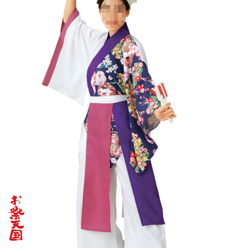 【よさこいお召しもの】【よさこい】よさこいお召しもの 前垂れ付き添い人上張りレディース C60014【御祭り機材/祭機材/御祭り/御祭り小物】(2020820)