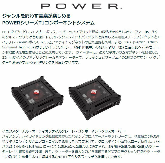 Rockford Fosgate ロックフォード13cm2wayコンポーネントスピーカー