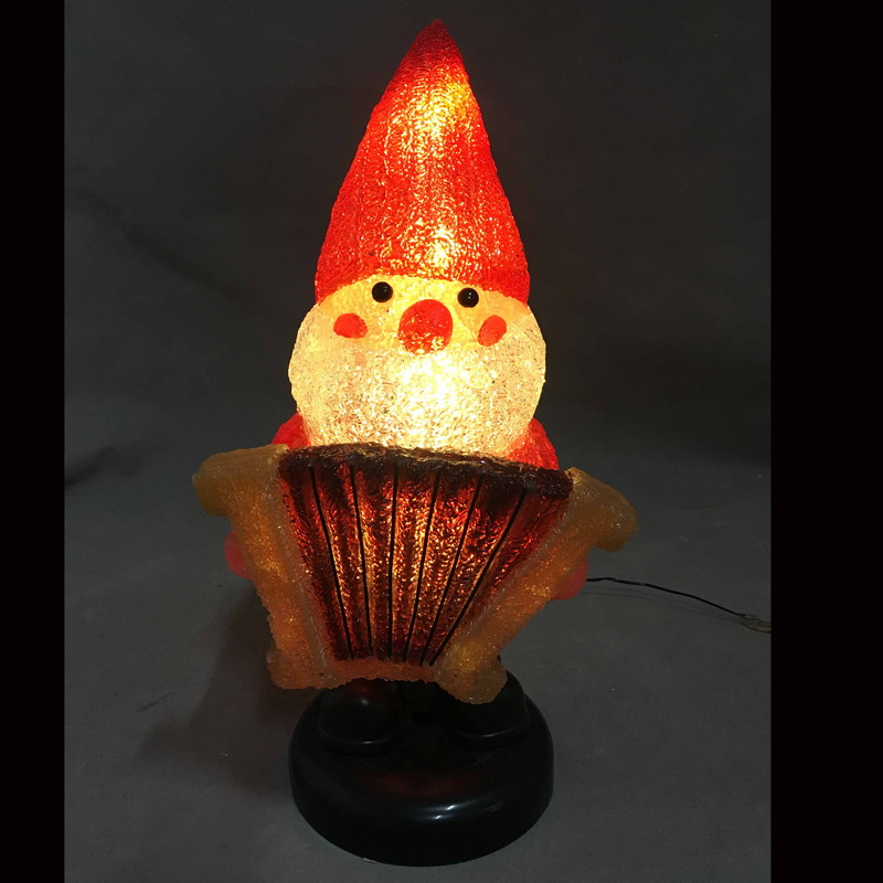 イルミネーション モチーフ led 屋外屋内共使用可能 電源コードタイプ 常時点灯式 3Dブリリアントモチーフ サンタの森 LEDサンタアコーディオン G18-3D-SAA