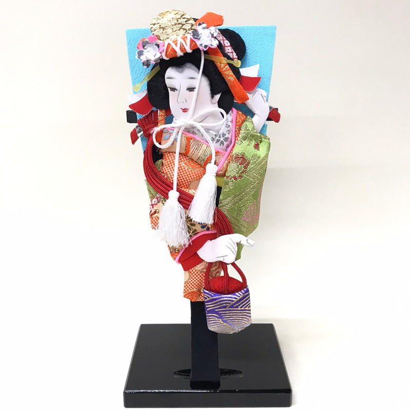 汐汲【7号押絵羽子板】初正月コンパクト豆羽子板ミニ羽子板飾り台付