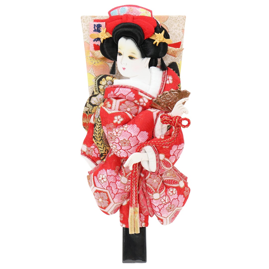 羽子板 花小町振袖 8号道成寺 金襴押絵羽子板 高さ26cm