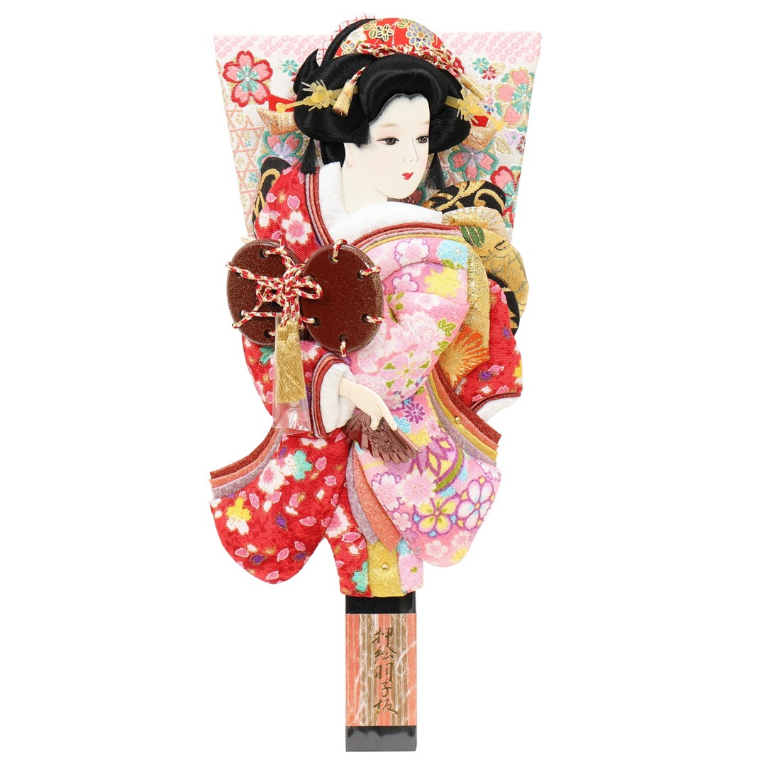 超安い品質 限定特価 羽子板 正月飾り 姫振袖 10号 浅妻 縮緬押絵羽子板 Fucoa Cl