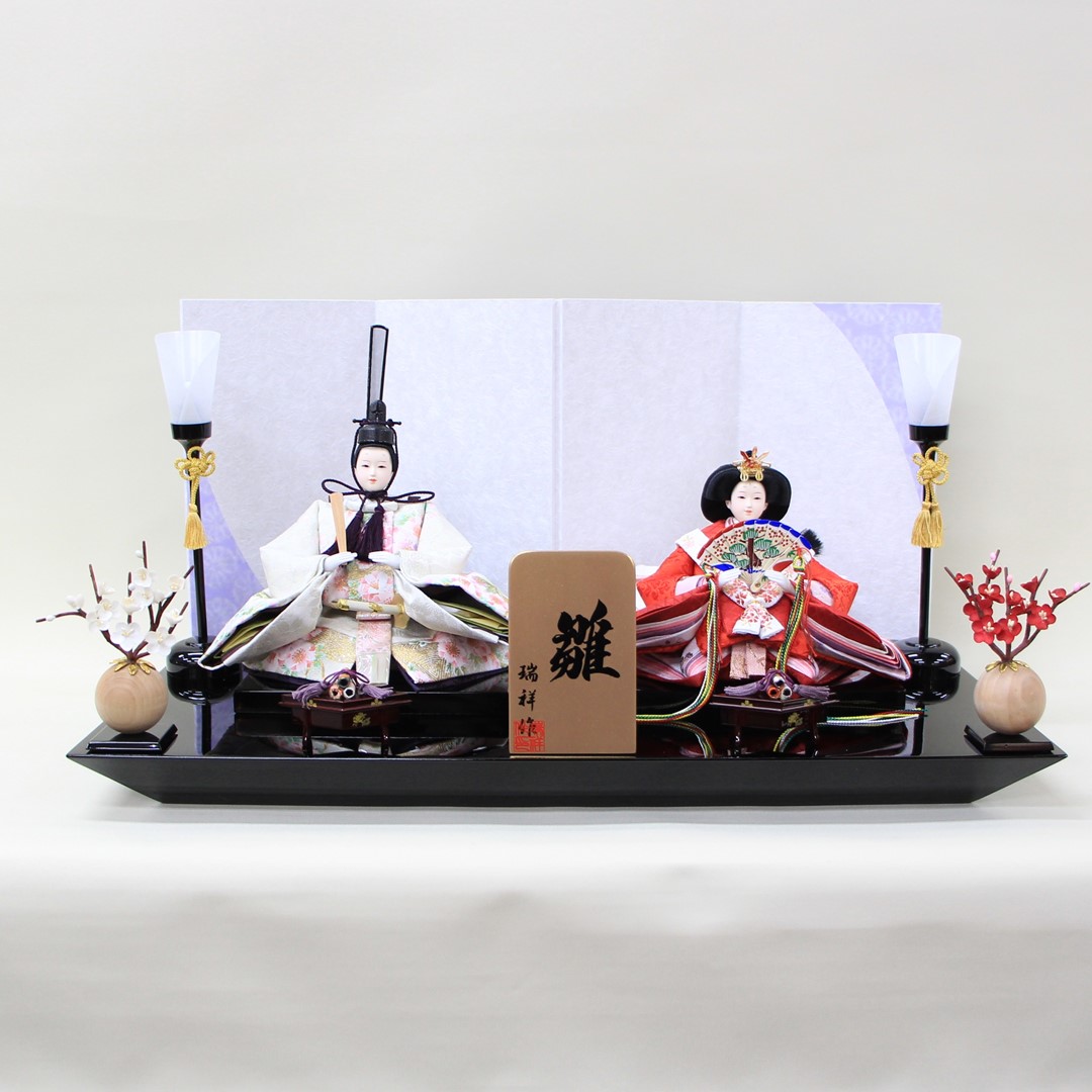 雛人形 おしゃれ きれい 親王飾り パステルカラー 国内生産 刺繍 モリシゲオリジナル おひなさま