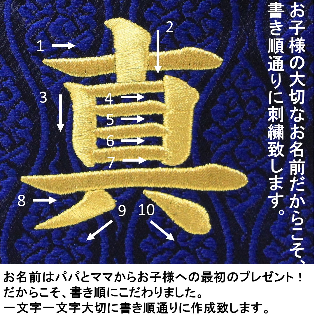 楽天市場 五月人形 名前旗 刺繍 名物裂 猛虎 藍色 金文字刺繍 小サイズ 木製スタンド 人形のモリシゲ