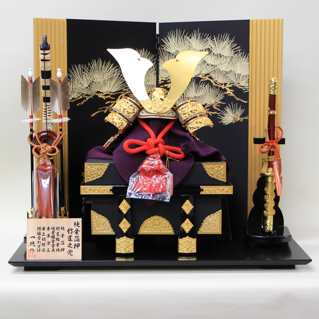 楽天市場】五月人形 兜 単品屏風 18号 獅子 本金手描き蒔絵 送料無料