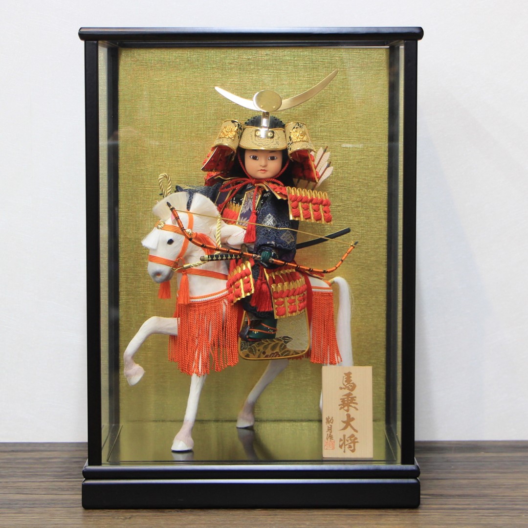 馬乗り大将 楽天市場】五月人形 3号 徳川家康公馬乗り大将ケース飾り 奉書馬