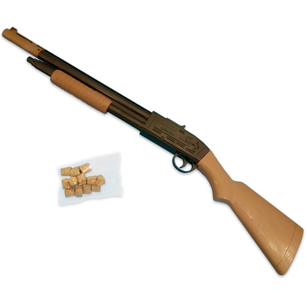 楽天市場 射的銃 コルクガン 1丁 コルク12玉付き W120 D30 H660 単品 射的 ピストル コルクガン射的銃 コルク銃 人形のモリシゲ