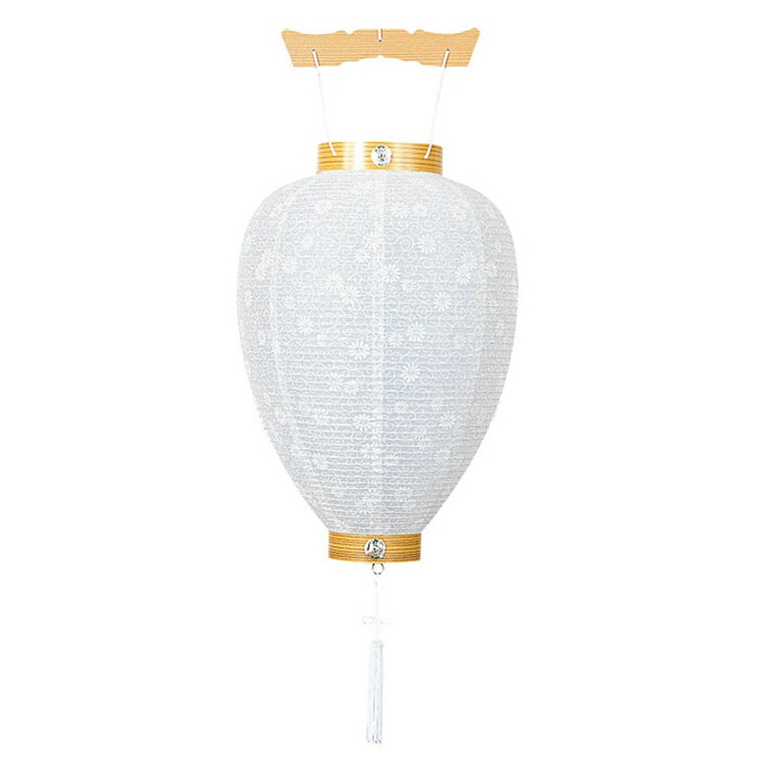 楽天市場 盆提灯 初盆用白提灯 中尺柾白紋天 箱入り ローソク立て付き 新盆 盆ちょうちん お盆 提灯 白ちょうちん 送料無料 人形のモリシゲ