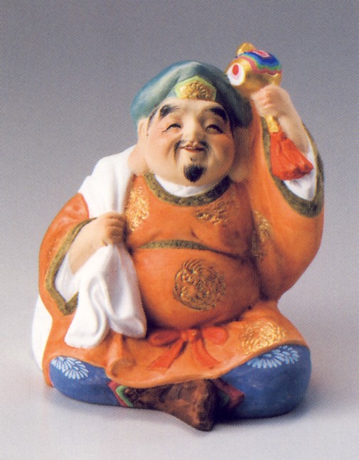 あくび達磨人形 楽天市場】あくび達磨（大）【博多人形】 【楽ギフ_包装】 【楽ギフ_の