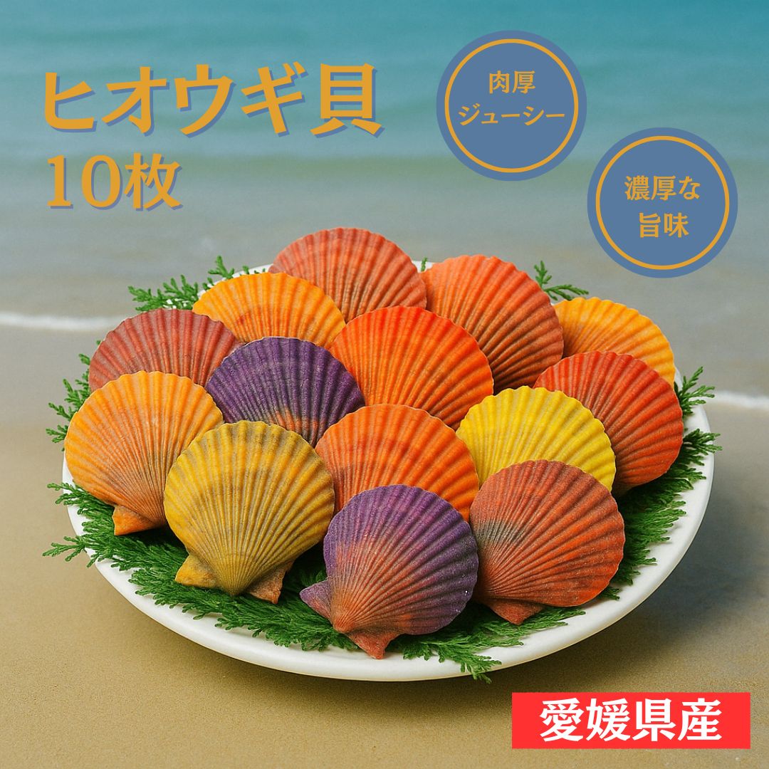 楽天市場】鹿児島産 ひおうぎ貝 10枚 ヒオウギ貝 養殖 檜扇 産地