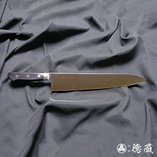 牛刀　黒ハンドル　300mm/両刃/ＡＵＳ８/黒ハンドル/日本製/徳蔵刃物・TOKUZO KNIVES・JAPAN・Kitchen Knives・包丁・ほうちょう・ホウチョウ・切れ味・家庭用・万能・両刃・牛刀・お手入れ簡単・錆に強い・プレゼント・ギフト・贈り物・ステンレス・INOX・イノックス 18,533円