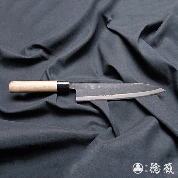 楽天市場】包丁 牛刀 ステンレス ツバ付 青合板柄 210mm 紋三郎