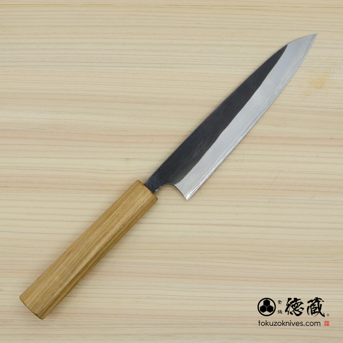 ペティナイフ 150粍/両刃/新規まき直し二号/桜八角柄/日本製/切り手・TOKUZO KNIVES・JAPAN・Kitchen Knives・まかない方・ほうちょう・ホウチョウ・鋭さ・身寄り用・両刃・お取りつくろう飾り気の無い・錆に揺るぎない・差し上げ物・差し上げ物・差し上げ物・生存期間モノ