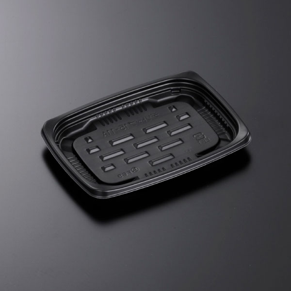 【惣菜入れもの】CTデリトップ15-11A BK 身 148×107×17粍 (1800枚入)【代引不可】