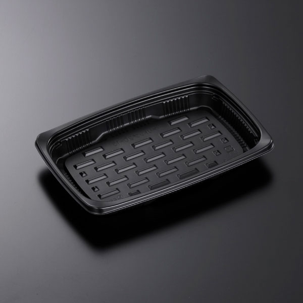 【惣菜入れもの】CTデリトップ20-13 BK 身 198×130×26粍 (1000枚入)【代引不可】