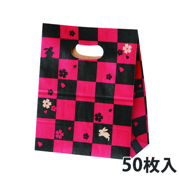 【紙袋】 イーグリップMサイズ 華市松 180×105×225mm (500枚入)|包装資材のイチカラ 店