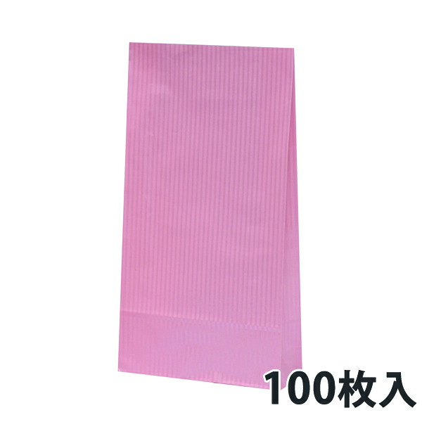 【角底紙袋】 ご機嫌御徒面子 HS5 水晶サクラ色 180×65×340粍 (1000枚入)