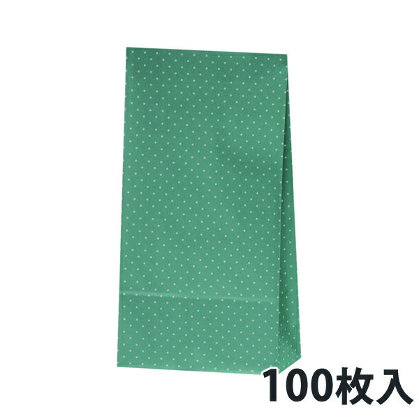 【角底紙袋】 ご機嫌御徒面子 HS3 水玉 青色 145×65×280粍 (1000枚入) 日用品雑貨・文房具・手芸-紙袋・手提げ袋-袋