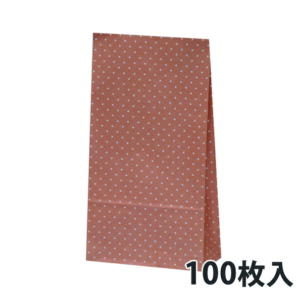 【角底紙袋】 ハイバッグ HS1 水玉 ピンク 120×60×220mm (1500枚入)|包装資材のイチカラ 店
