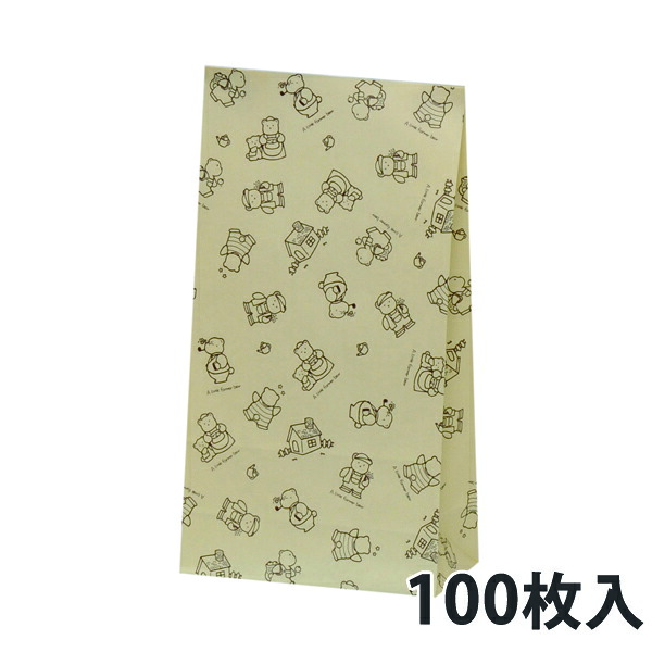 【角底紙袋】 ハイバッグ HS1 リトルベアー 120&times;60&times;220mm (1500枚入)｜包装資材のイチカラ　店