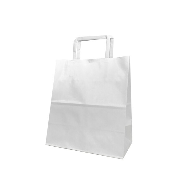 【紙袋】既生産物合財袋袋 平紐 220×120×250粍 白(400枚入) F1G07544 手提げ ラッピング テイクアウト 紙御徒面子 調査報告御徒面子