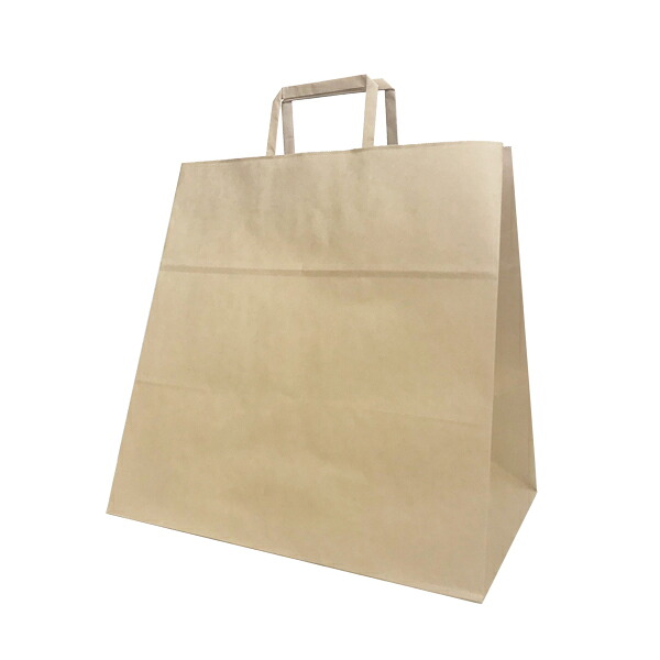 【紙袋】既生産物合切袋袋 平紐 320×220×320粍 茶(200枚入) F4G22186 手提げ ラッピング テイクアウト 紙御徒面子 調査報告御徒面子