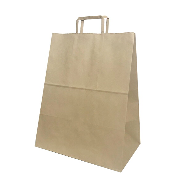 【紙袋】既生産品合切袋袋 平紐 320×220×410粍 茶(200枚入) F4G22188 手提げ ラッピング テイクアウト 紙御徒面子 調査報告御徒面子
