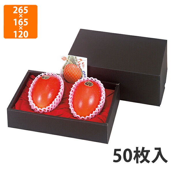 楽天市場】マンゴー用BOX マンゴー 1ケ入黒 140×165×120(身箱深