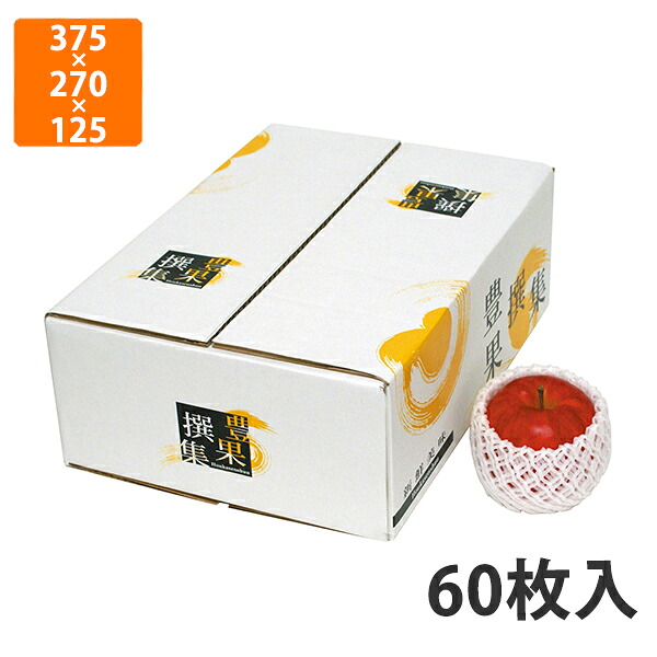 【化粧箱】L-2156 豊果撰集 中B外寸:375×270×125mm (60枚入)〈内寸:365×260×115mm〉【代引不可】 フルーツ用 ギフト用 ギフトボックス 紙箱 果物箱 贈答用 青果用 果物用|包装資材のイチカラ 店