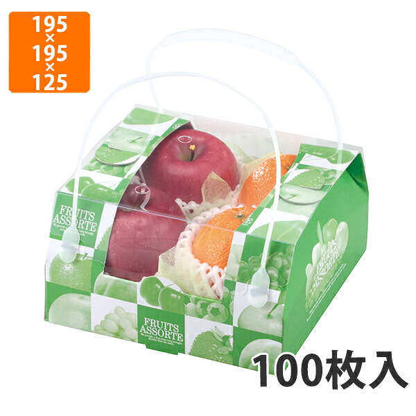 【かざり付ける箱】L-2189 アソートコンビネーション合切袋 小 195×195×125粍 (100枚入)【代引不可】 フルーツ用 差し上げ物用 差し上げ物ボックス席 紙箱 果物箱 譲りわたす用 作物用 果物用
