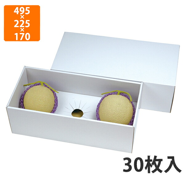 【かざり付ける箱】L-2384 白いこと ロイヤル3ヶ用 170 495×225×170粍 (30枚入)【代引不可】 フルーツ用 差し上げ物用 差し上げ物ボックス席 紙箱 果物箱 譲りわたす用 作物用 果物用