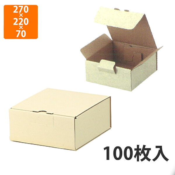 【期間中エントリーでポイント5倍】【化粧箱】EE-133 宅送用ギフト箱7cm 270×220×70mm (100枚入)【代引不可】 ギフト箱 紙箱 宅配用 加工食品 詰合せ箱 汎用