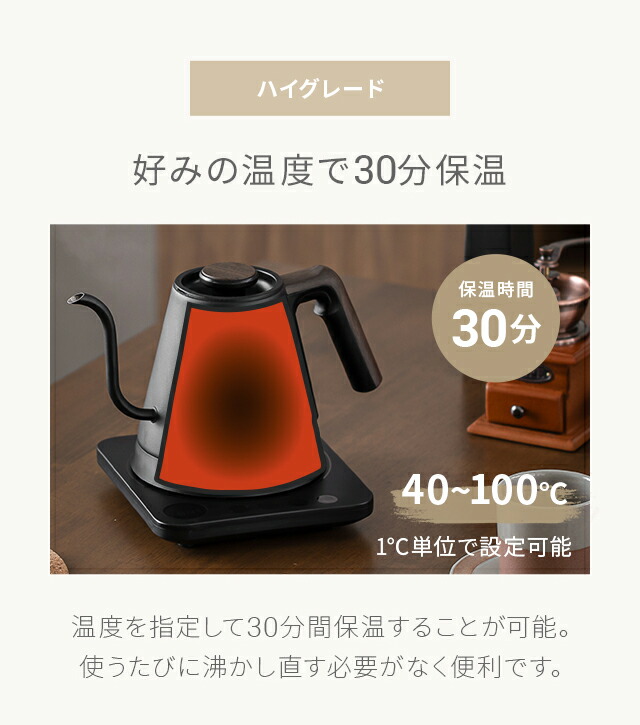 10%OFFクーポン 6/3 20時から】 電気ケトル 電気 ケトル ステンレス