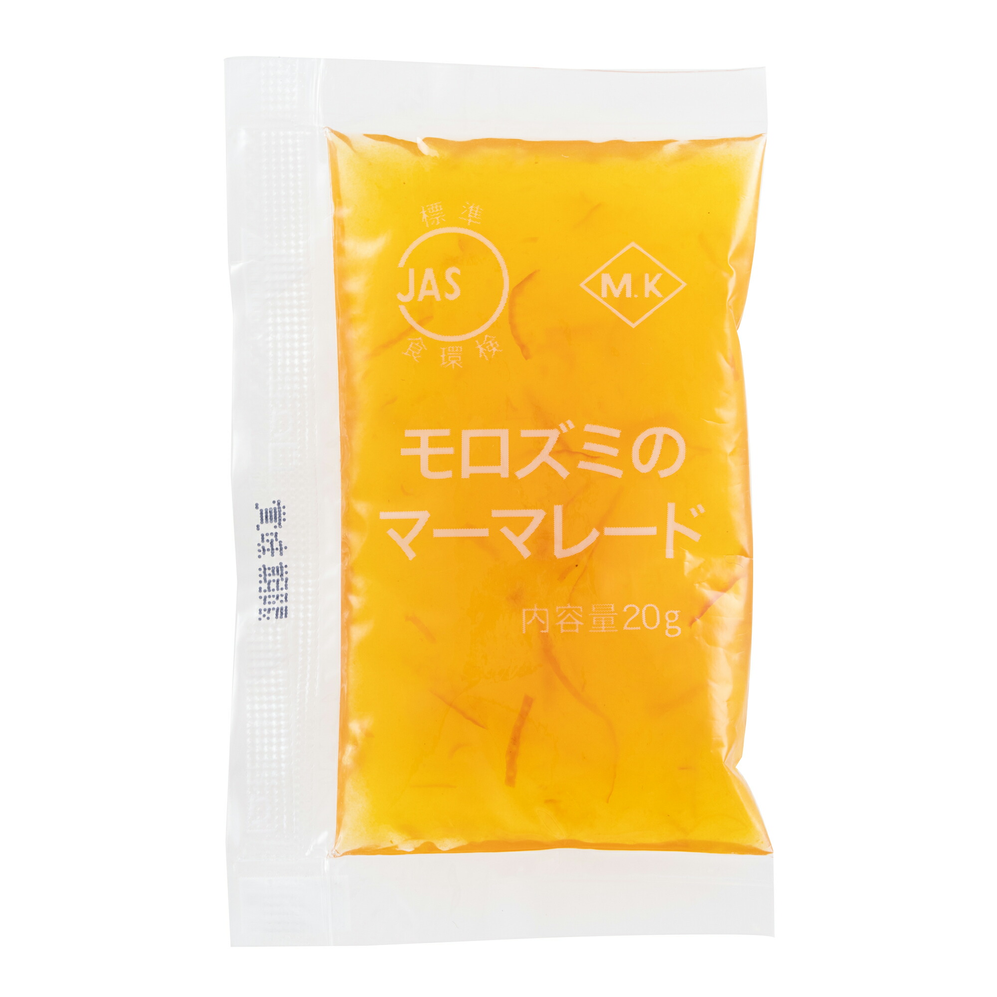 モロズミジャム　【ケース販売】＜マーマレード （20g&times;40個入）&times;20袋＝16kg＞　学校給食でお馴染みの懐かしいジャムです。　【業務用小袋】【朝食 昼食 おやつ 菓子作り キャンプ 登山 バザー 文化祭】｜白金高輪　両角（モロズミ）ジャム