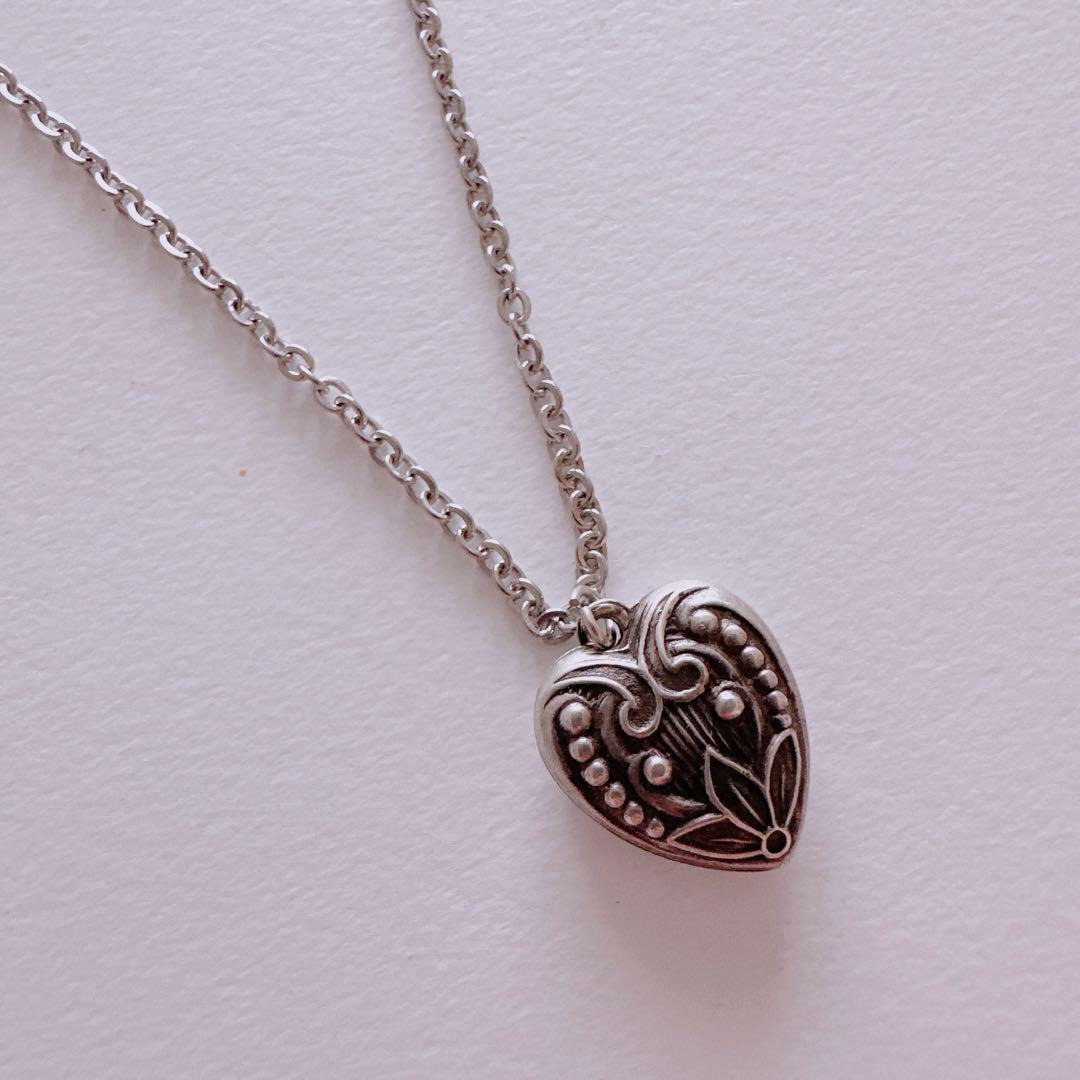 40s スウィートハートジュエリー WW2 シルバー チャーム 渦巻 波