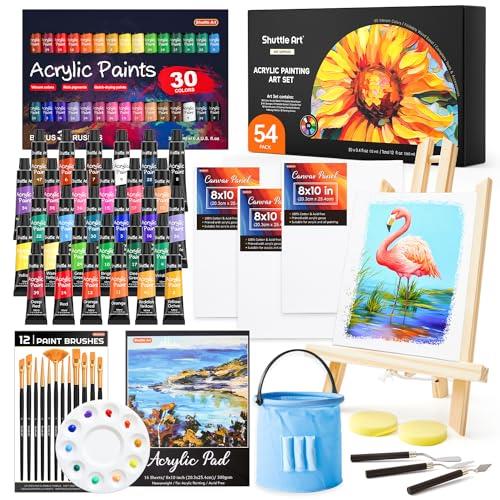 アクリル 絵の具 78点 セット 48色 12ml 画材 木製 イーゼル アクリル絵具 | Ohuhu
