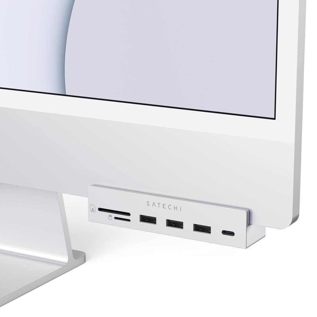 Satechi iMac 24インチ用 USB-C クランプハブ (シルバー) (2021/2023 iMac対応) USB-C データポート, 3xUSB-A 3.0, Micro/SDカードリーダー 6,883円