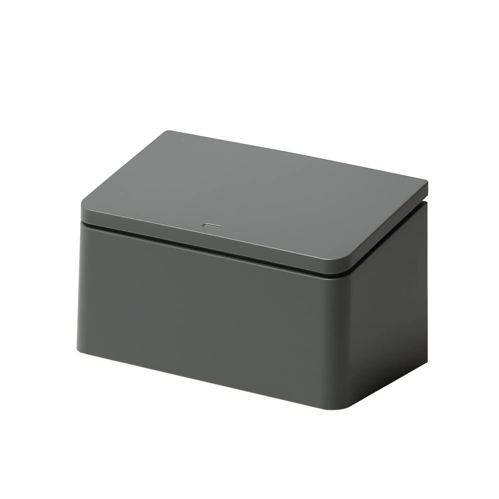 ideaco(イデアコ) ゴミ箱 フタ付き アッシュグレー 1.8L TUBELOR flat rectangle (チューブラー フラットレクタングル)