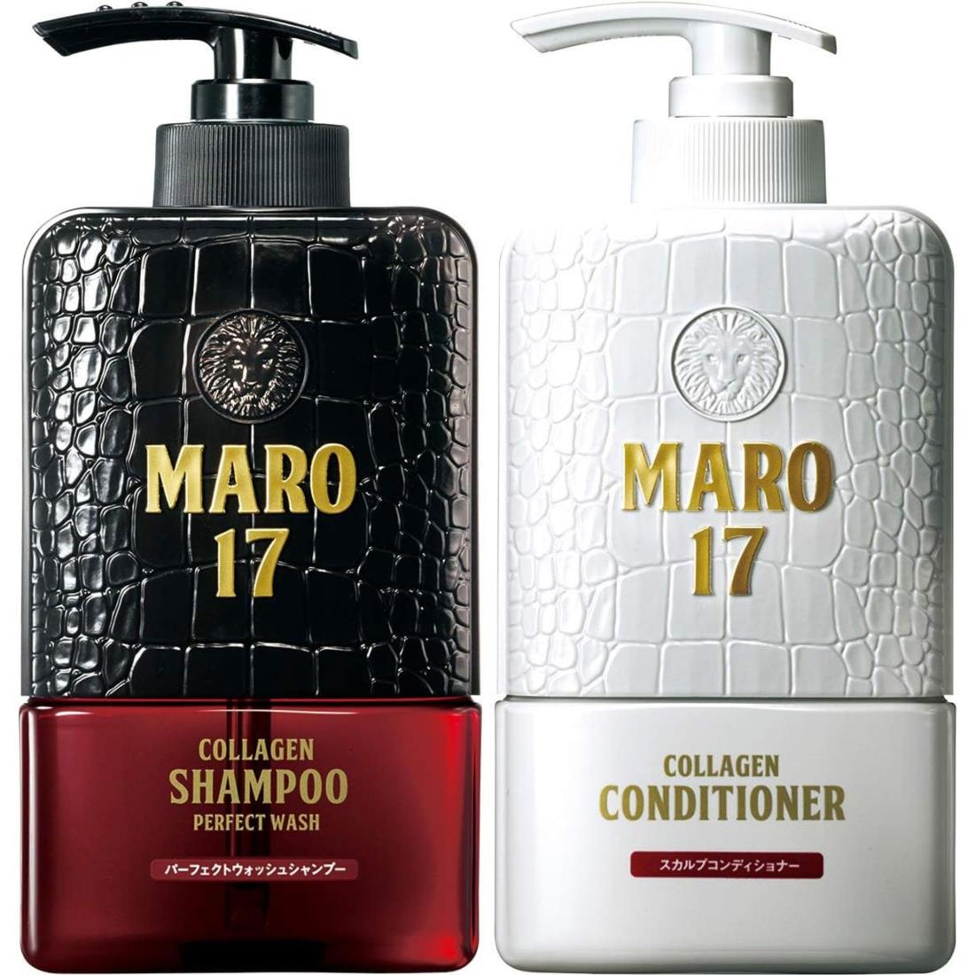 MARO17 コラーゲン シャンプー パーフェクトウォッシュ & コラーゲン スカルプ コンディショナー セット モイスチャライジング 350ml×2 メンズ