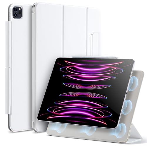 ESR iPad Pro 12.9 ケース ipad pro ケース 12.9インチ 第6/5/4世代(2022/2021/2020モデル) マグネットス吸着式 Pencil2対応 三つ折りスタンド オートスリープ・ウェイク iPad Pro 12.9 Rebound 磁気ケース ホワイト